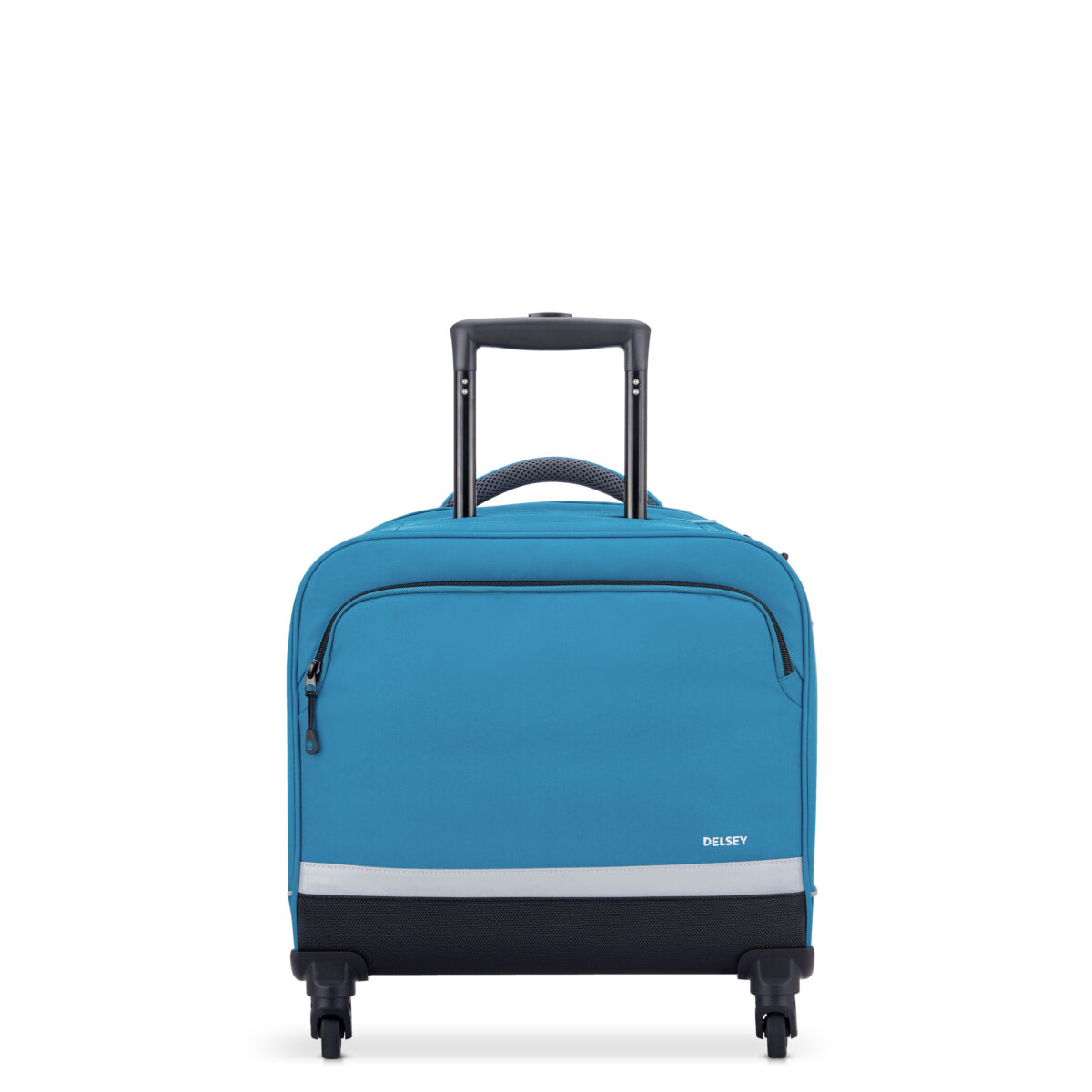 ACADEMIE 4 Wheels 15.6 Inch Trolley School Bag - Duck Blue - Image 4