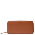 ACCESSORY - LONG ZIPPERED WALLET COGNAC