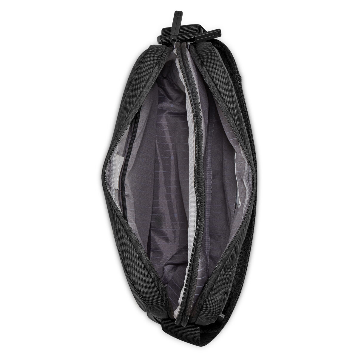PICPUS 2 COMPARTMENT HORIZONTAL CROSSBODY BAG BLACK - Image 4