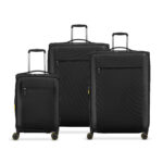 Montmartre Air  3.0 4-Double Wheel Expandable Trolley Suitcase 3-Piece Set 55/70/83cm Black