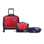 ACADEMIE 3-Piece Set 4-Wheels 15.6 Inch Trolley School Bag Red