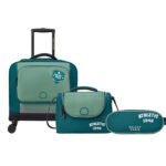 ACADEMIE 3-Piece Set 4-Wheels 15.6 Inch Trolley School Bah Sage Green
