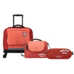 ACADEMIE 3-Piece Set 4-Wheels 15.6 Inch Trolley School Bag Coral