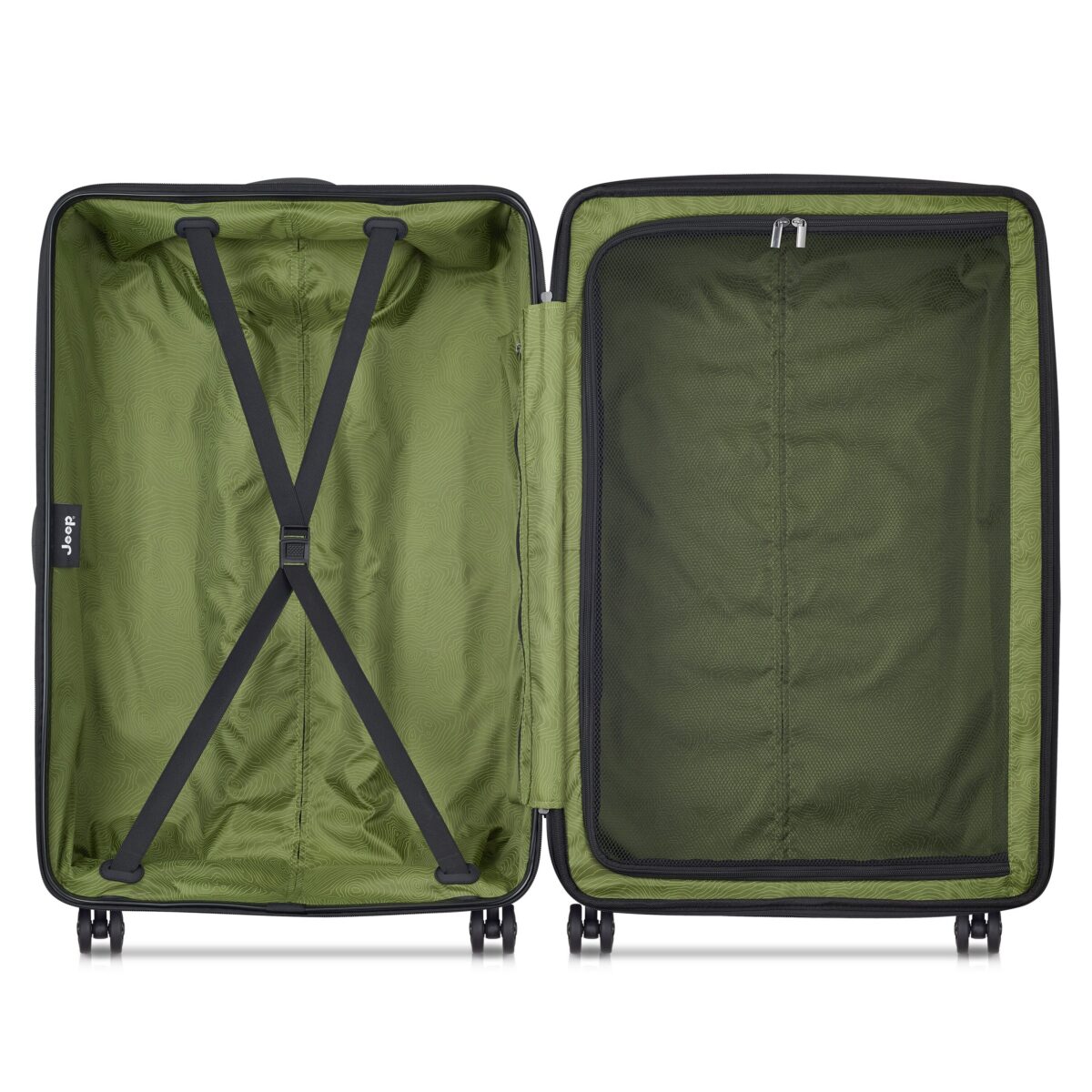 Jeep H004C Expandable 4DW Trolley 80cm Black - Image 3