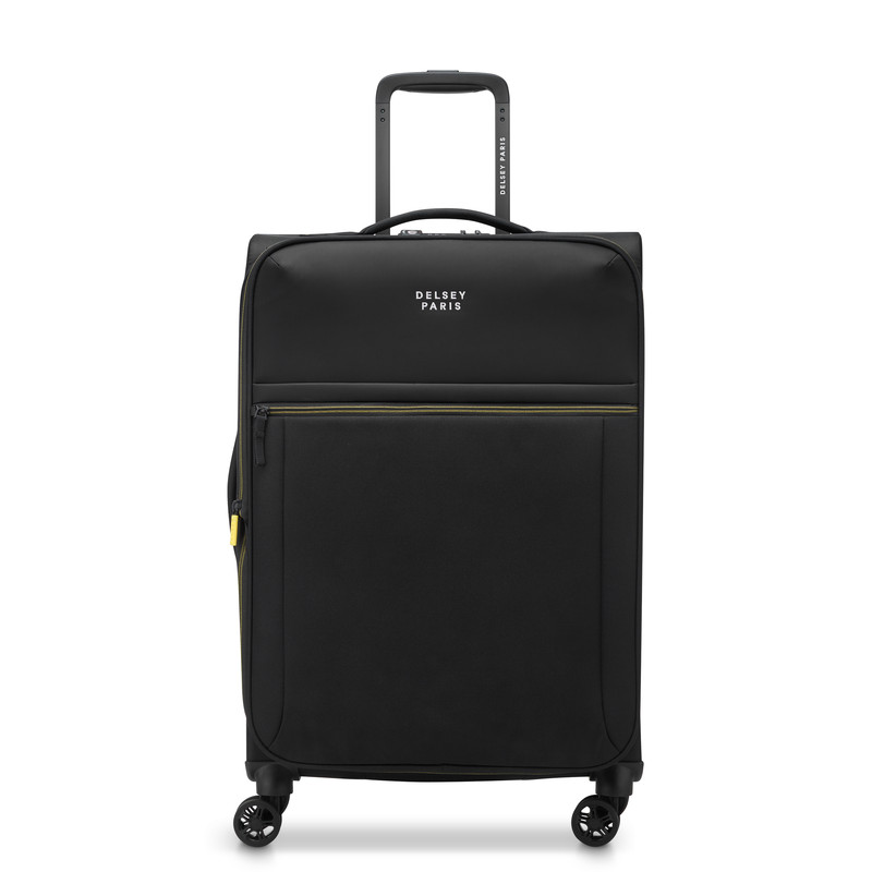 delsey-brochant-3-00225781050-00-01.jpg Brochant 3 Expendable Double wheel luggage Softsided trolley suitcase 67cm Deep Balck - Image 1