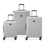 Christine Expendable Double wheel luggage trolley suitcase 3pcs set (L+M+S) 55/70/82cm strom grey
